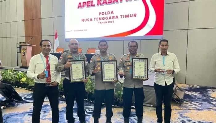 Polres Manggarai Timur Borong Tiga Penghargaan di Apel Kasatwil Polda NTT 2025